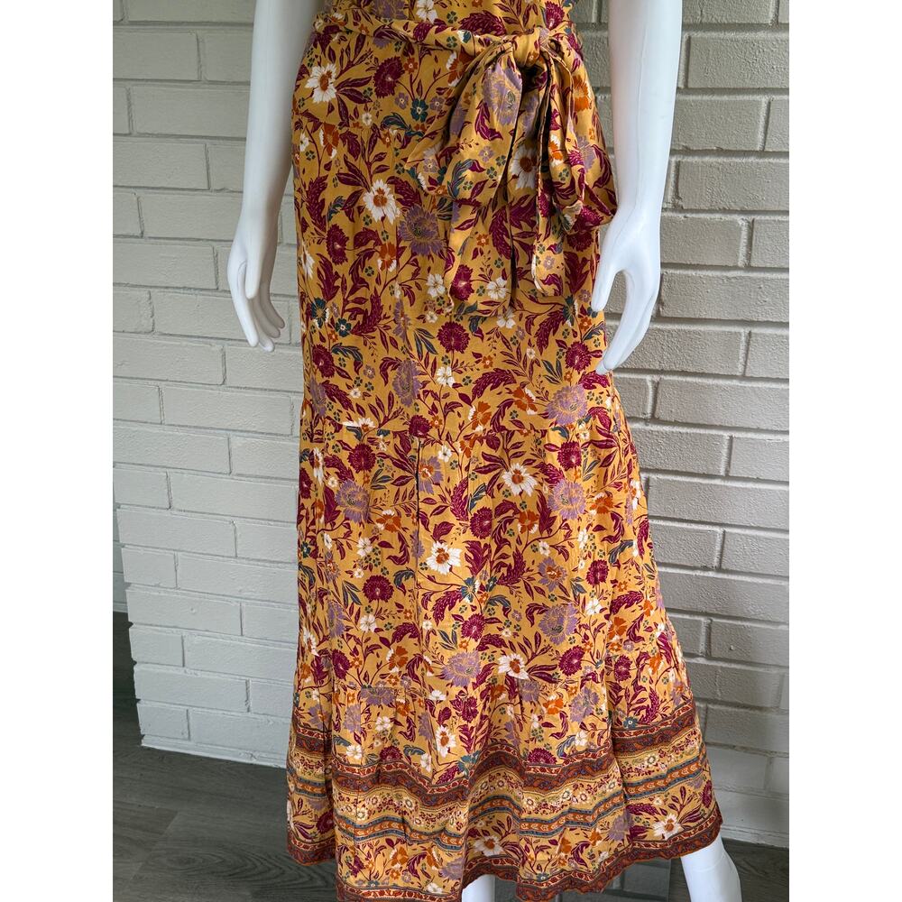 Loralette Plus Size 26/28 Boho Floral Maxi Dress Belted Tiered NWT - Picture 4 of 11